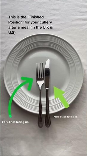 CUTLERY POSITION - Finished meal | #etiquette