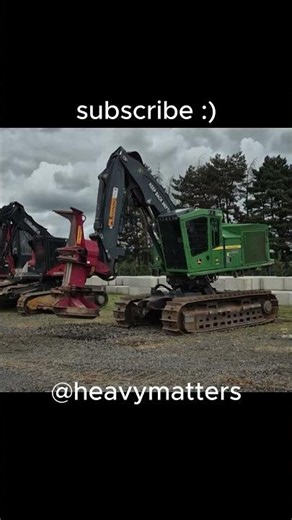 Is this the most powerful feller buncher ever built? #forestry #logging #johndeere