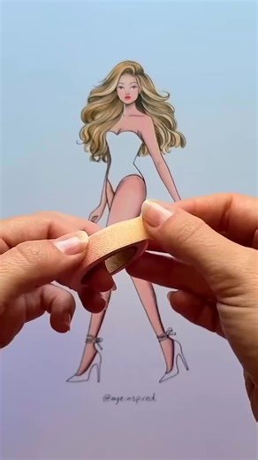 How to make a dress using a paper towel 💛 #artist #fashion #art #design #style | Michael