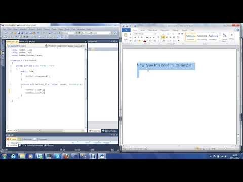 C# Visual Studio 2010 tutorial #4 How to clear text boxes