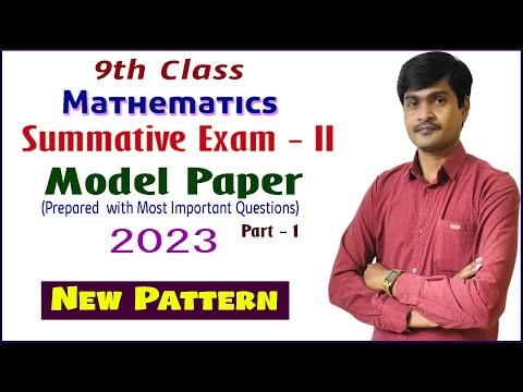 Summative Assessment - II 2023 I Model Paper (Part- 1) I 9th Class I New Patter I with Imp Questions