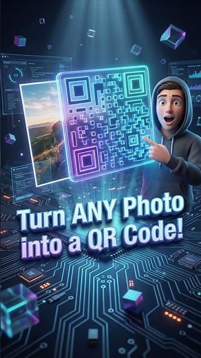 Convert Any Photo into a QR #shortsfeed #sehar #qr