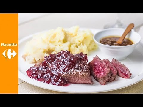 Filets d'autruche et purée de céleri rave