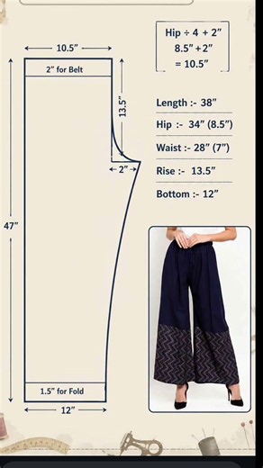 Pant Plazo Cutting & Drafting Tutorial | Easy Palazzo Pant Cutting for Beginners #fashion #shorts