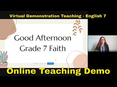 Teaching Demonstration (Demo Teaching) / Simulation - Online Class Setup for English 7 (ICT Tools)