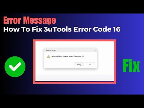 3uTools Error Code 16 (Fix) | Failed to Modify Location Error code 16 Restart the Device Try Again