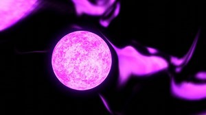 Glowing 3d ball of energy with radiations. Design. Glowing energy ball with thermal energy and radiation. Magnetic radiation of energy in space from light ball