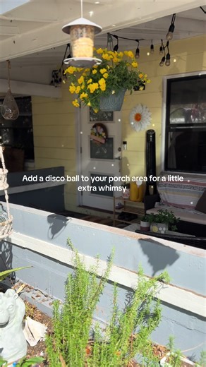 Disco Ball Whimsy for Your Front Porch