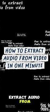 Extract audio from video with these easy steps 😍 no more delays #vinneyoxygen #audio #contentcreator