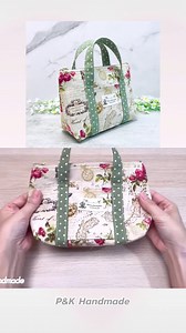 How to Make Tote Bag💚 #reelsfb #diy #fblifestyle #sewing #handmade #totebag | P&K Handmade