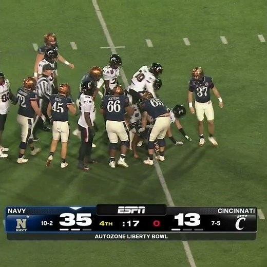 Navy closes out their winningest two-year span EVER with a victory at the AutoZone Liberty Bowl 🔥🙌