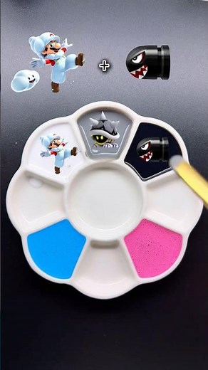 Super Mario Color Mixing | Guess the Final Color #satisfying #colors #colormixing #mario