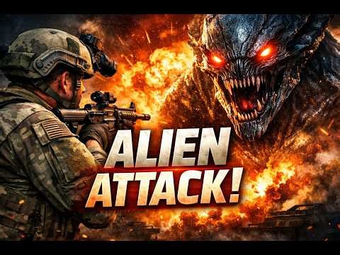 US Army vs Giant Alien Monster – Terrifying Battle in the Dark Forest