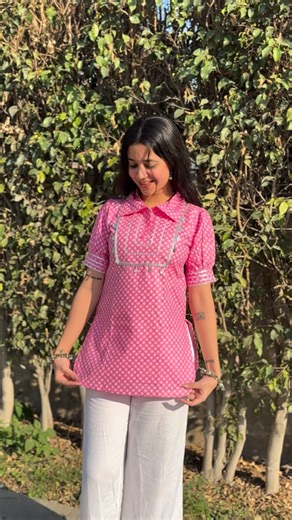 Rahja on Instagram: "HEMLATA🩷~ More Prettier✨ Shop at www.rahja.in (Link in Bio🛍️🫶🏻) ‼️Limited Stock‼️ [ viral short kurti best seller restock huge orders fashion limited stock unique outfits recommendations styling tips solving problems story telling ] #explorepage #fyp #trendingreels #clothingbrand #clothingbusiness #brand #restock"