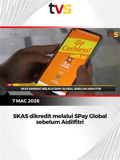 Premier Sarawak, Datuk Patinggi Tan Sri Abang Johari Tun Openg mengumumkan bahawa Sumbangan Keperluan Asas Sarawak (SKAS) tahun ini akan dikreditkan kepada penerima yang layak sebelum sambutan Hari Raya Aidilfitri. Beliau berkata pelaksanaan bantuan tersebut bertujuan membantu rakyat Sarawak membuat persiapan, khususnya dalam mendapatkan barangan keperluan harian menjelang satu Syawal. 📱 Strim live di tvsarawak.my atau di aplikasi TVS Inspire, MYTV Mana-Mana, Unifi TV dan Astro GO sekarang! Mua