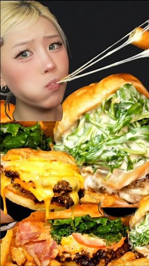 🧀 Cheese Lover’s Dream! Double Cheeseburger & Extra Long Mozzarella Sticks ASMR Mukbang
