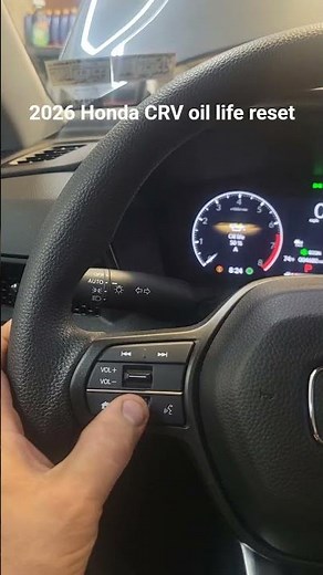 2026 Honda CRV oil life reset