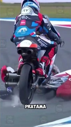 Slow motion accident footage of Honda Team Asia racer during the race #hondateamasia