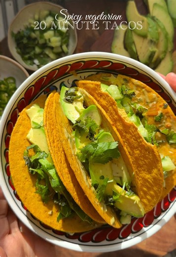 Fácil receta de tacos vegetarianos en 20 minutos