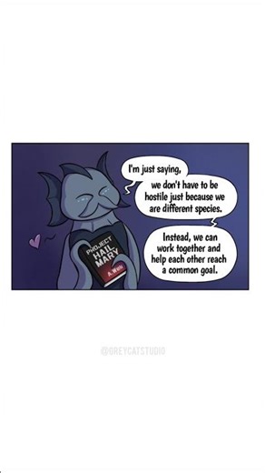 Bookworm alien [Grey Cat comic]