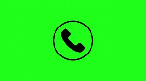 Incoming call cell phone animation, phone call on green background. New generation smart phone. Phone ringtone icon animation. Touch screen. Chroma key | Premium Stock Video Footage