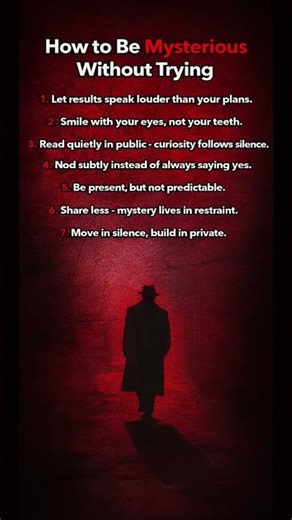 Silence is power. Mystery is control. 🖤