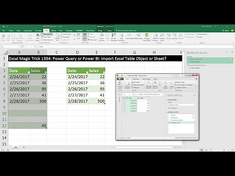 Excel Magic Trick 1384: Import Excel Table or Sheet in Power Query or Power BI?