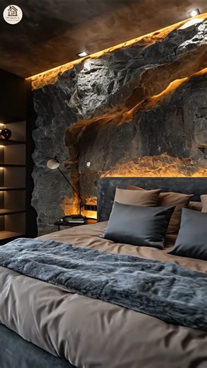 Design X | Client: I want dark modern bedroom with stone 🥰 Site Location - Ambikapur Chhattisgarh India 📍 #designx #reels #viral #interior Video &... | Instagram