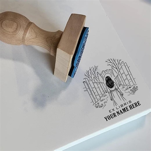 Forest of Books Ex Libris • Personalized Bookplate • Custom Library Mark - Etsy