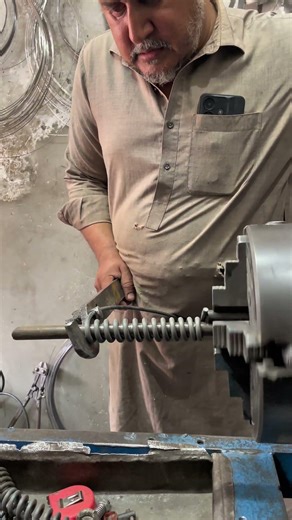 Strong Handmade Compression Spring on Lathe 🔥 Perfect Coil Making