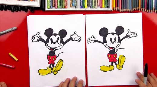 How To Draw Mickey Mouse + New Art Giveaway! - Art For Kids Hub -