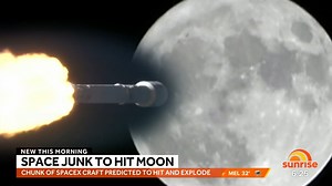 An out-of-control rocket launched by Elon Musk’s SpaceX company is on a collision course with the moon 🚀 | Sunrise