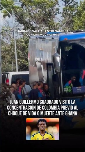 ¡Unidos! Juan Guillermo Cuadrado alienta a la selección en el mundial antes del partido con Ghana