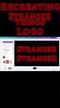 Recreating The Stranger Things Logo!