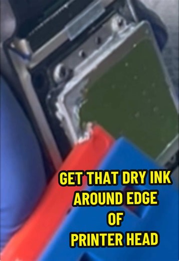 Ink dries over time around the edge of your printer head. Take some time to clean the edges with a plastic scrapper. #dtfsupplier #dtfprinting #dtftransfers #dtfsupplierontario