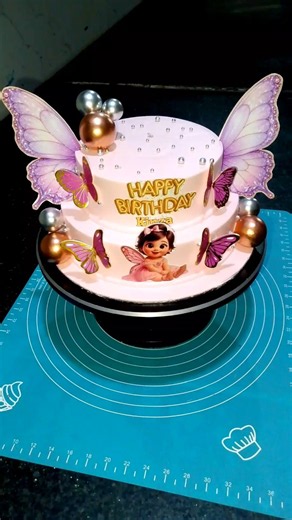 🎂 Baby Girl Butterfly Birthday Cake 🦋 | Cake Design #chocolate #birthdaycake #cake #yummy #shorts