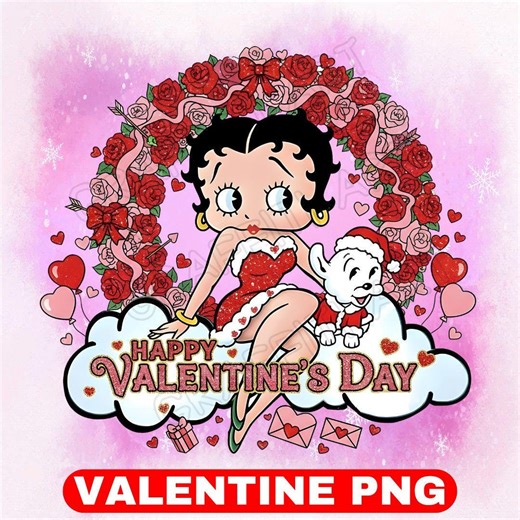 Betty Boop Valentine PNG – Girl Clipart, Shirt Design (digital Download) - Etsy