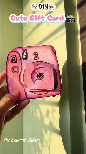 DIY Polaroid Camera Card 📸 | DIY Cute Gift Idea✨ #diy #craft #papercraft #camera #shorts #giftideas