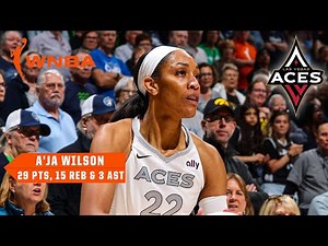 A'JA WILSON GOES OFF 😤 Double-double performance leads to Aces' win 🔥 | WNBA on ESPN