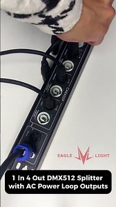 1 In 4 Out DMX512 Splitter with AC Power Loop Outputs