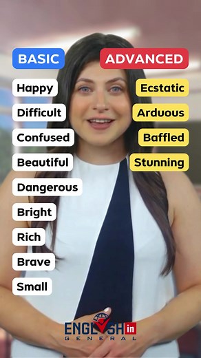 Differences Between Basic and Advanced English | Adjective Vocabulary