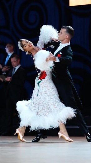 ✨ A breathtaking Slow Waltz by Vladislav Kozhevnikov & Eleonora Metelitsa. 🤍🏆 #ballroomdance