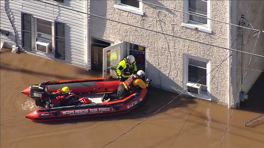 Flooding prompts water rescues in Bridgeport, Montgomery County