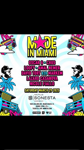 Miami Music Week 2025 is FINALLY here. For ticket’s, table’s, cabana’s, daybeds, etc check out my personal links available via LinkTree in my bio. For updated set times, dress code policies, any questions or concerns feel free to contact me via DM’s. See you on the dance floor 🥳🫧🌴🫧🫧 @nervousrecords @mikenervous @djoscarg305 @305madeinmiami @incorrectmusic @anthonyattalla @carlolio @djscottyboy @deephousebrunch @chuslesteban @slavetotherhythm_official @victor_amp1 @1800lucky @traveljason @sa