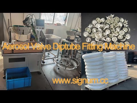 Aerosol Valve Dip Tube Insert Cutting and Fitting Machine