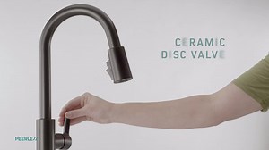 Peerless Flute Single Handle Pull Down Sprayer Kitchen Faucet in Stainless P7912LF-SS