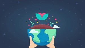 Download Hands Holding Earth to Save Planet 2D Cartoon Animation for free