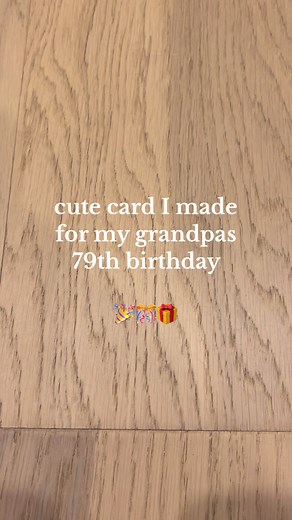 birthday card idea for grandparents! super easy and cute 🥹 #card #cardmaking #handmadecards #cutecard #handmadegift #easycard #grandparents #grandpa