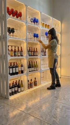 Stop buying expensive bar shelving Turn $30 Crates Into a $2000 Bar Wall — build your own easy DIY
