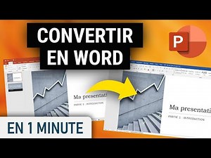 Convertir des diapositives Powerpoint en Word